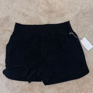 High Rise Pull On Crepe Shorts